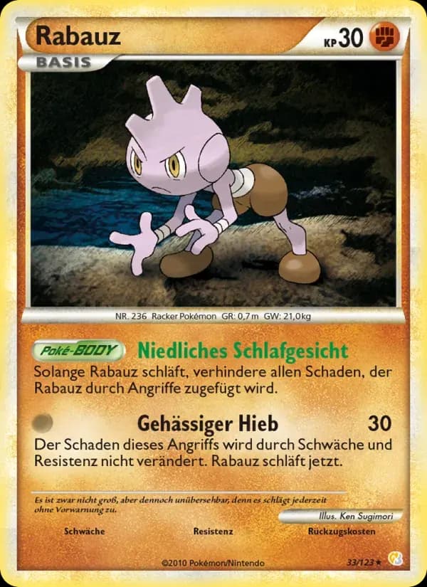 Rabauz — HeartGold SoulSilver 33 German Pokémon card