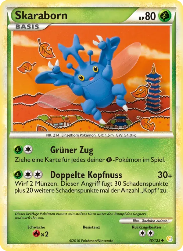 Skaraborn — HeartGold SoulSilver 43 German Pokémon card