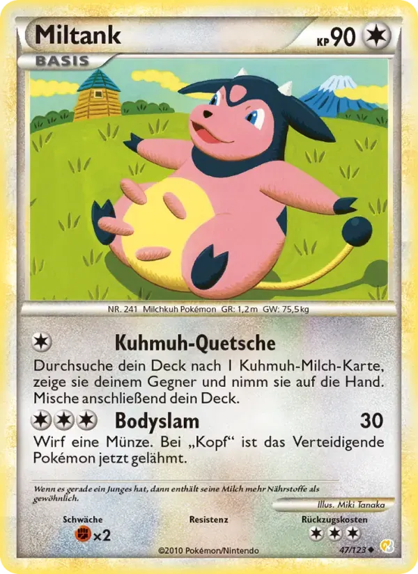Miltank — HeartGold SoulSilver 47 German Pokémon card