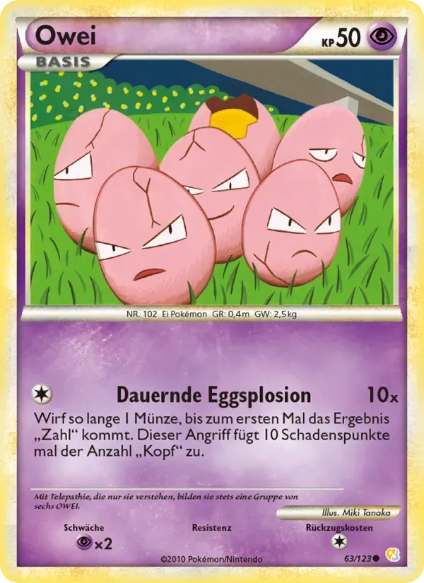 Owei — HeartGold SoulSilver 63 German Pokémon card