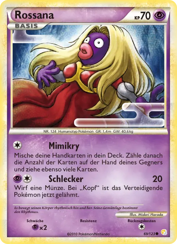 Rossana — HeartGold SoulSilver 69 German Pokémon card