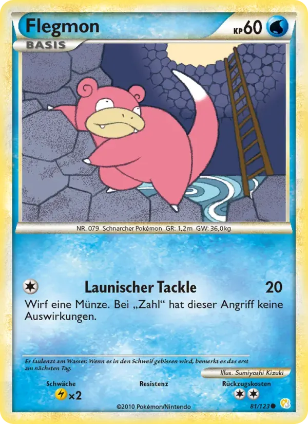 Flegmon — HeartGold SoulSilver 81 German Pokémon card