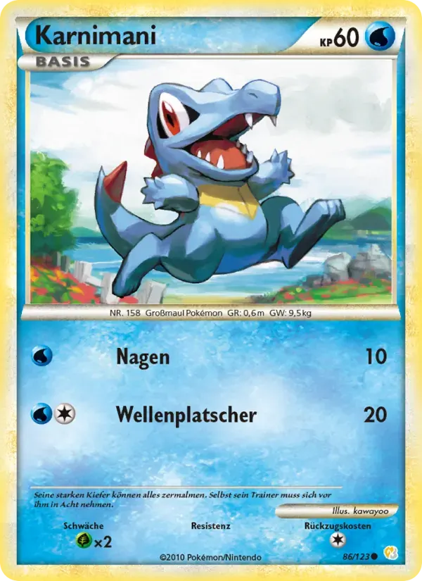 Karnimani — HeartGold SoulSilver 86 German Pokémon card
