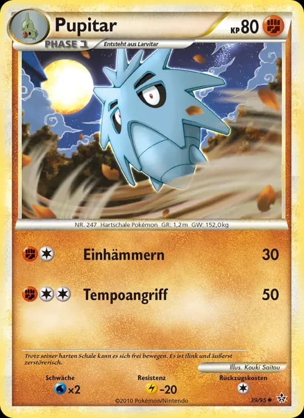 Pupitar — Entfesselt 39 German Pokémon card