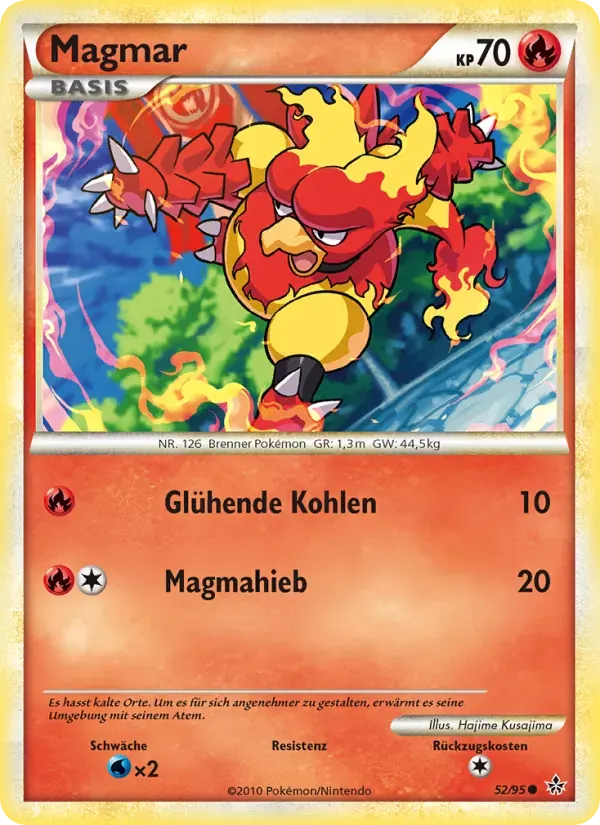 Magmar — Entfesselt 52 German Pokémon card