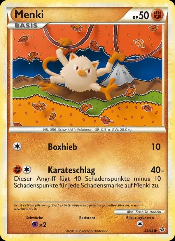 Menki — Entfesselt 53 German Pokémon card