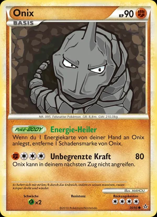 Onix — Entfesselt 56 German Pokémon card