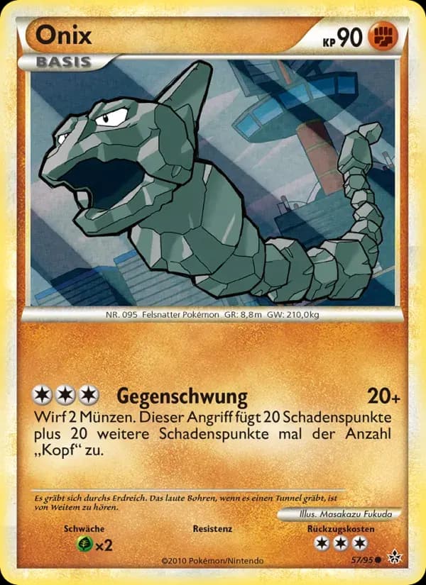 Onix — Entfesselt 57 German Pokémon card