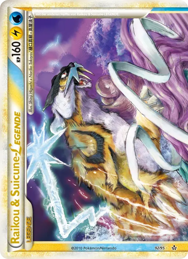 Raikou & Suicune LEGENDE — Entfesselt 92 German Pokémon card