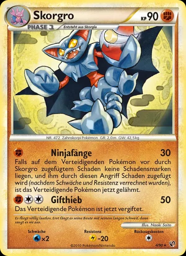 Skorgro — Unerschrocken 4 German Pokémon card