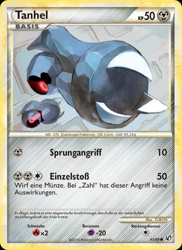 Tanhel — Unerschrocken 43 German Pokémon card