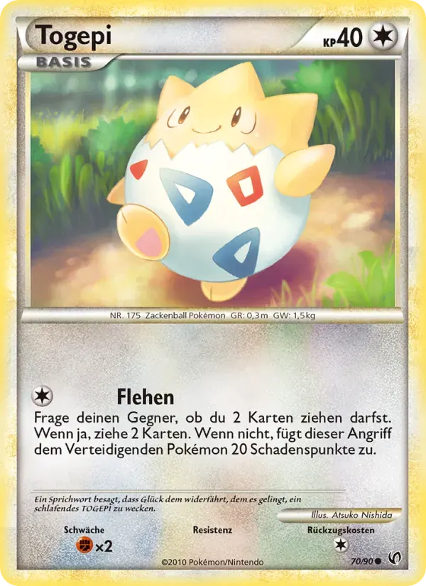 Togepi — Unerschrocken 70 German Pokémon card
