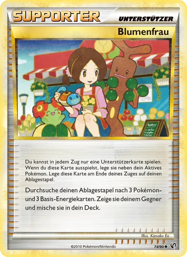 Blumenfrau — Unerschrocken 74 German Pokémon card