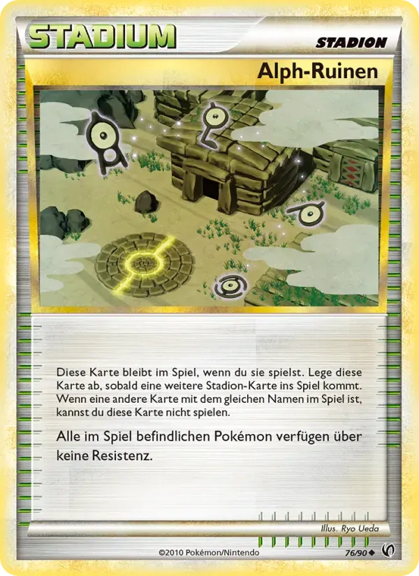 Alph-Ruinen — Unerschrocken 76 German Pokémon card