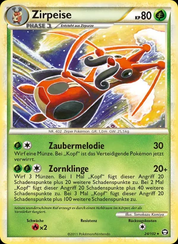 Zirpeise — Triumph 24 German Pokémon card