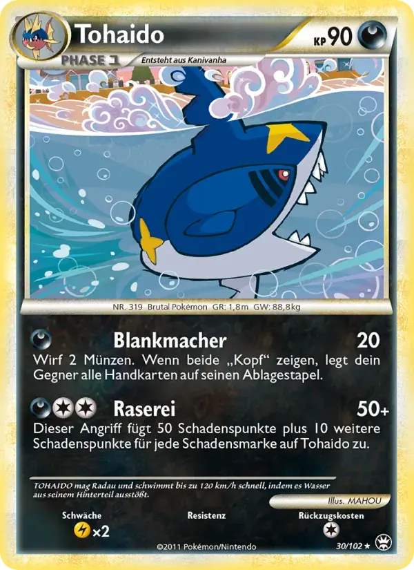 Tohaido — Triumph 30 German Pokémon card