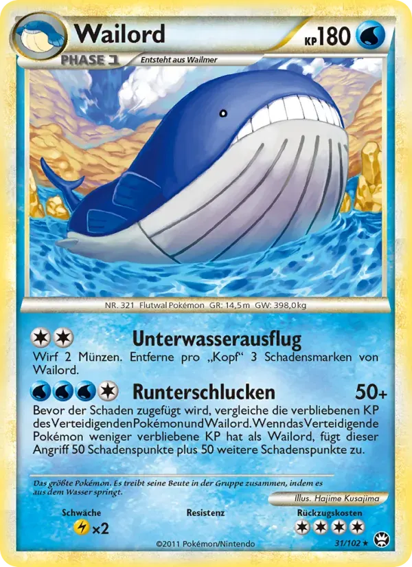 Wailord — Triumph 31 German Pokémon card