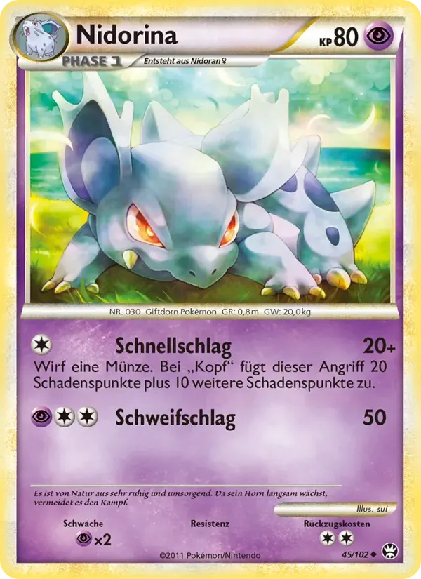 Nidorina — Triumph 45 German Pokémon card