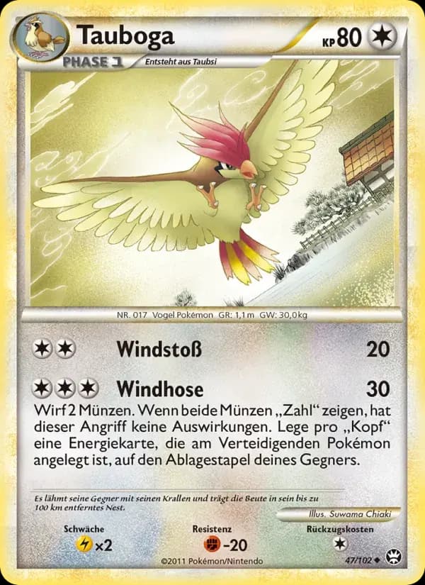 Tauboga — Triumph 47 German Pokémon card