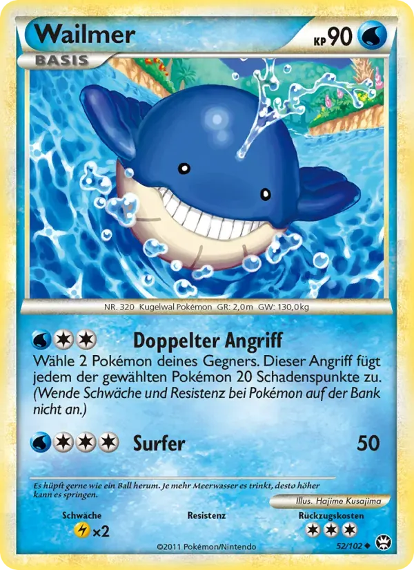 Wailmer — Triumph 52 German Pokémon card