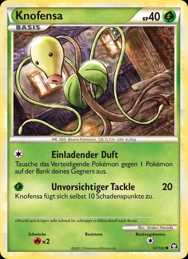 Knofensa — Triumph 57 German Pokémon card