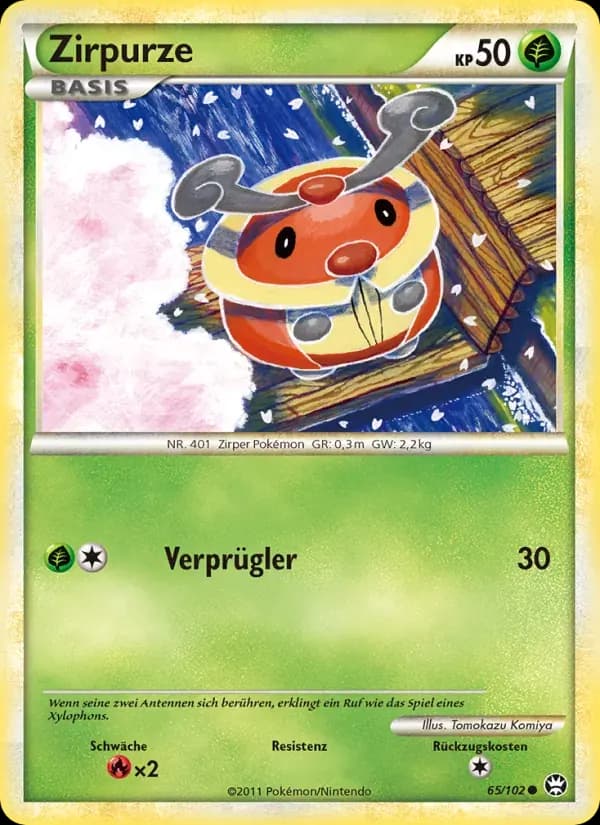 Zirpurze — Triumph 65 German Pokémon card