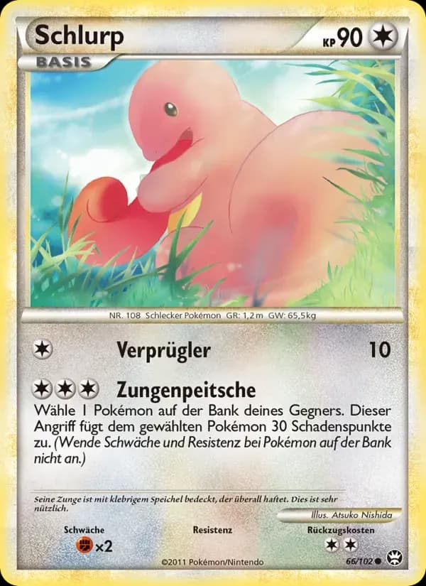 Schlurp — Triumph 66 German Pokémon card