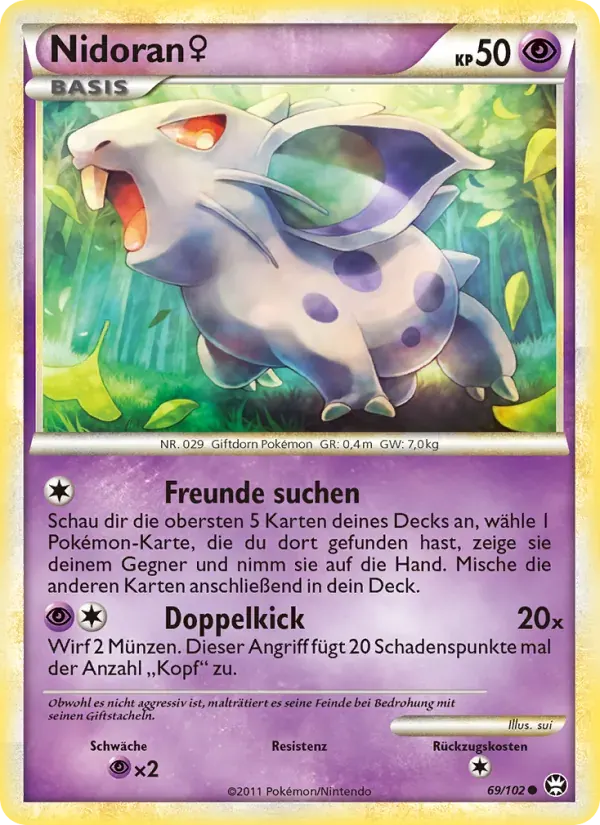 Nidoran w — Triumph 69 German Pokémon card