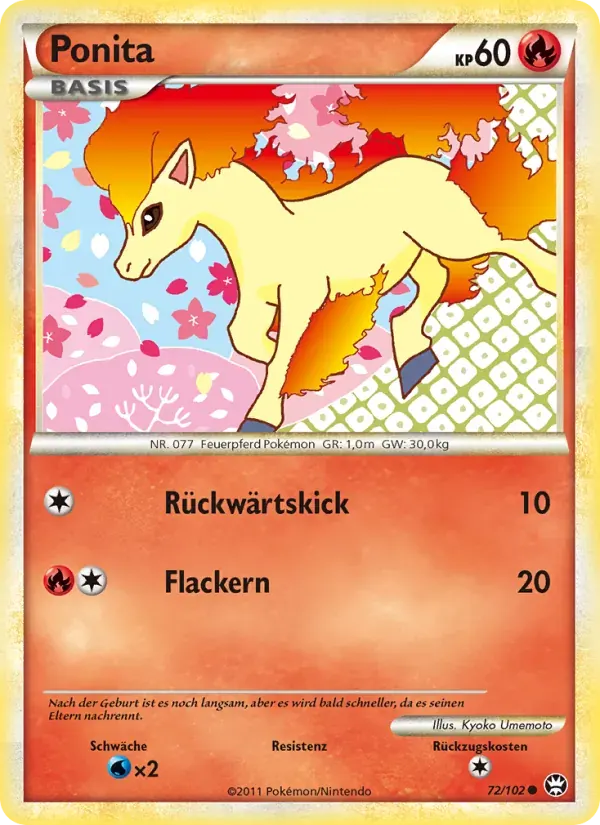Ponita — Triumph 72 German Pokémon card
