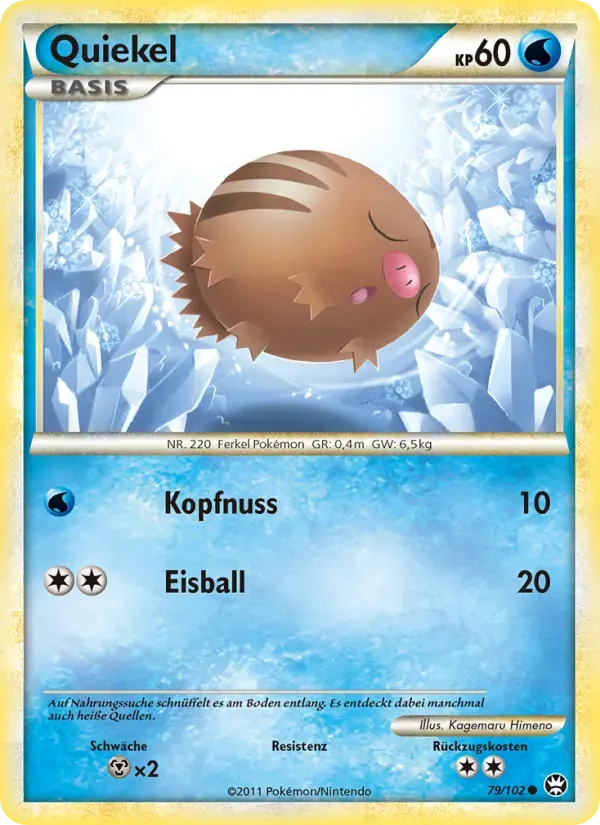 Quiekel — Triumph 79 German Pokémon card
