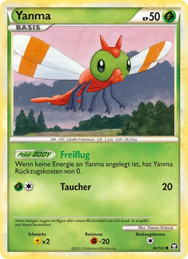 Yanma — Triumph 84 German Pokémon card
