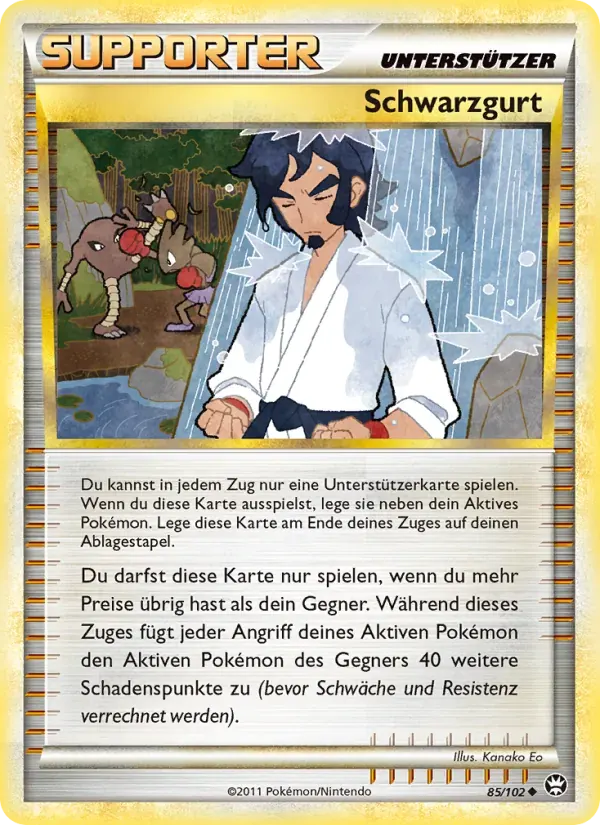 Schwarzgurt — Triumph 85 German Pokémon card