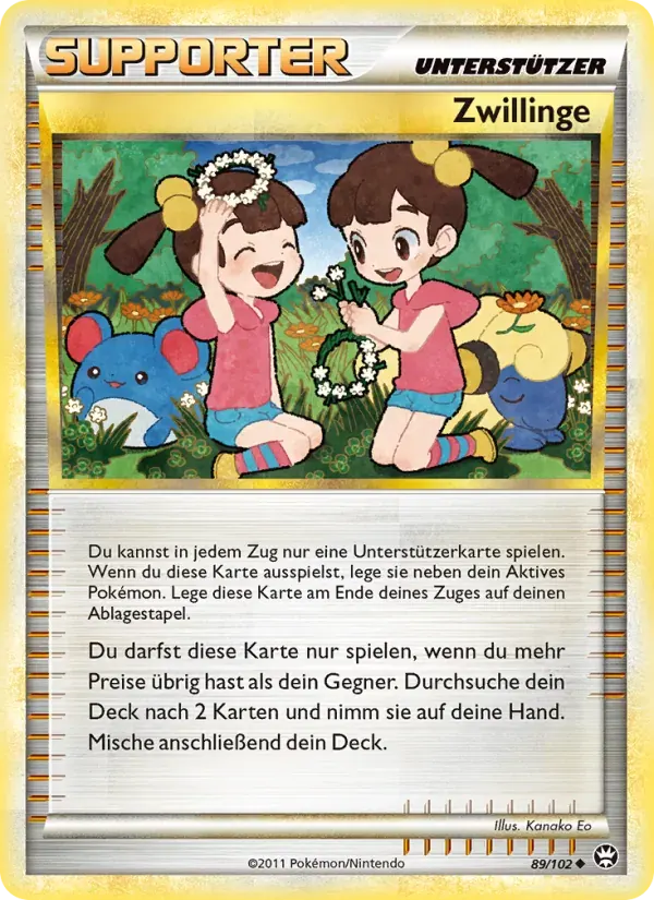 Zwillinge — Triumph 89 German Pokémon card