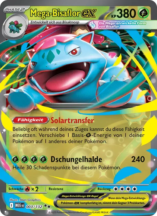 Mega-Bisaflor-ex — Mega-Entwicklung 3 German Pokémon card