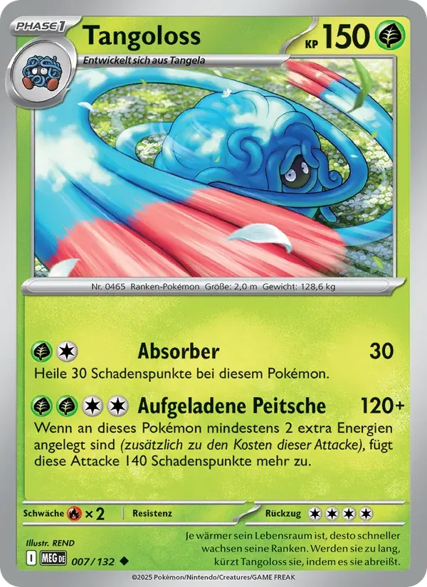 Tangoloss — Mega-Entwicklung 7 German Pokémon card