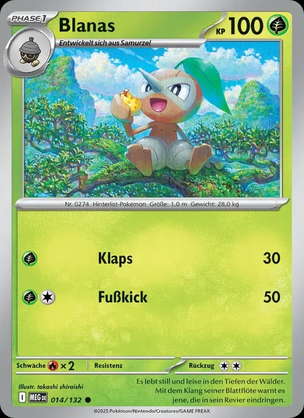 Blanas — Mega-Entwicklung 14 German Pokémon card