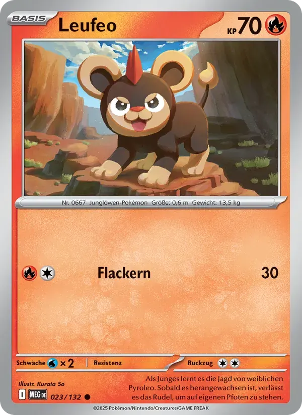Leufeo — Mega-Entwicklung 23 German Pokémon card