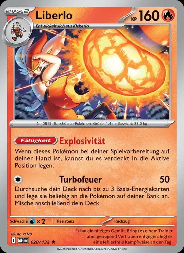 Liberlo — Mega-Entwicklung 28 German Pokémon card