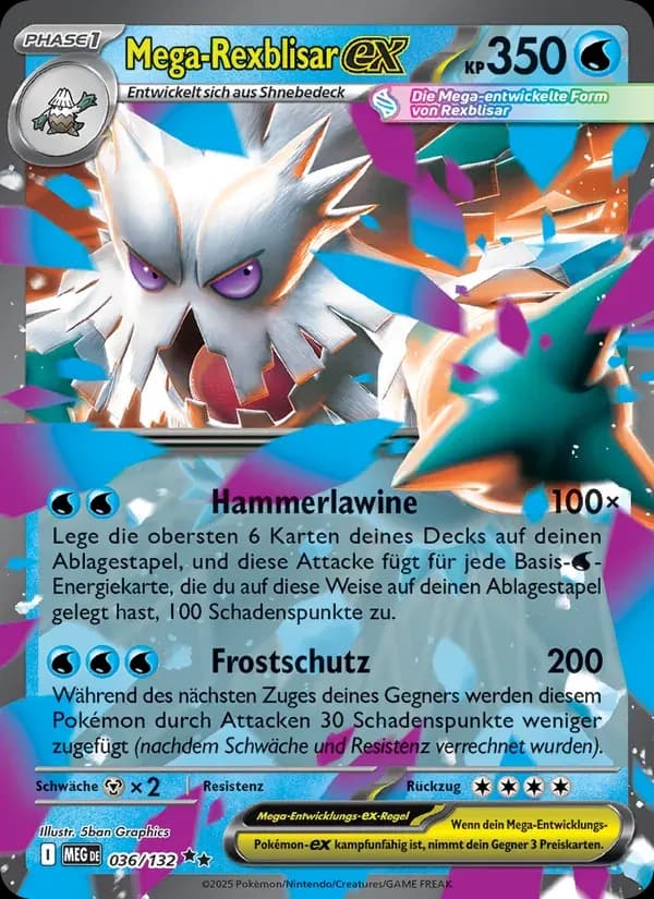 Mega-Rexblisar-ex — Mega-Entwicklung 36 German Pokémon card
