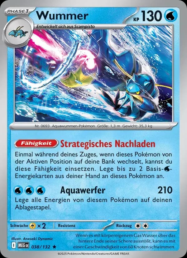 Wummer — Mega-Entwicklung 38 German Pokémon card