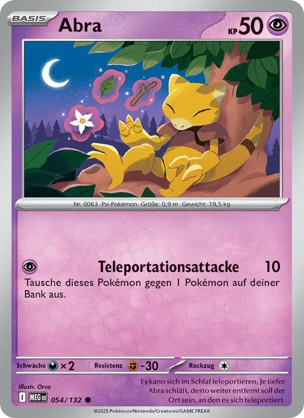 Abra — Mega-Entwicklung 54 German Pokémon card