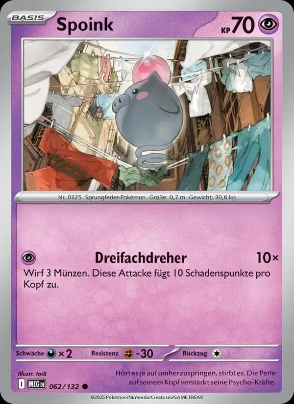 Spoink — Mega-Entwicklung 62 German Pokémon card