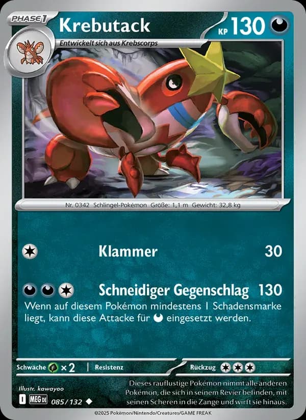 Krebutack — Mega-Entwicklung 85 German Pokémon card