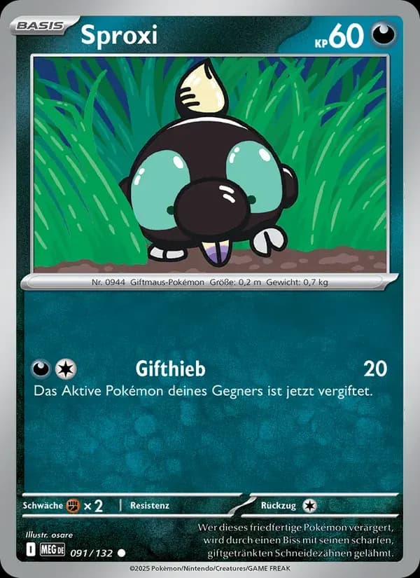 Sproxi — Mega-Entwicklung 91 German Pokémon card