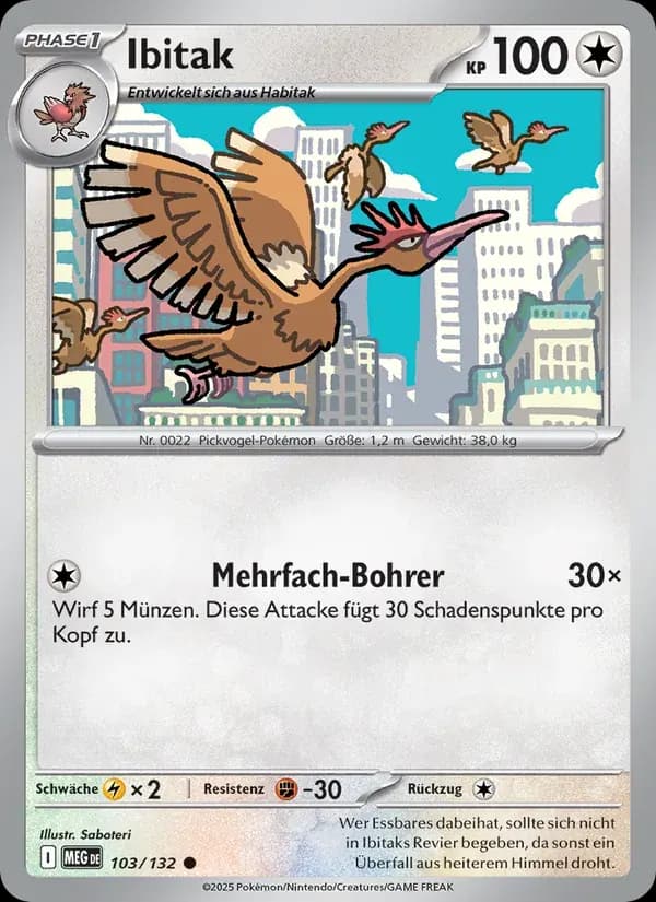 Ibitak — Mega-Entwicklung 103 German Pokémon card