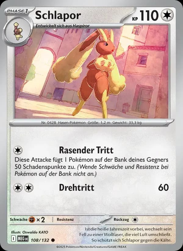 Schlapor — Mega-Entwicklung 108 German Pokémon card