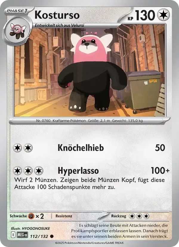 Kosturso — Mega-Entwicklung 112 German Pokémon card