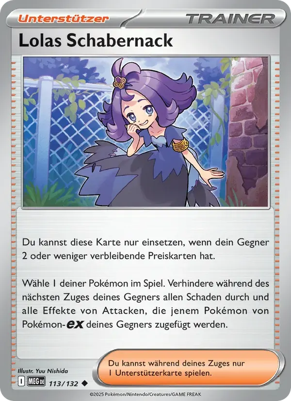 Lolas Schabernack — Mega-Entwicklung 113 German Pokémon card