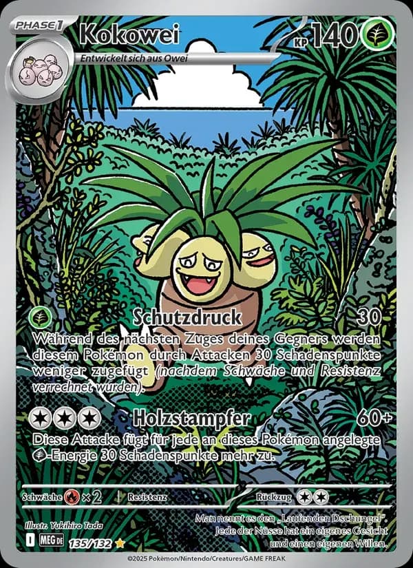 Kokowei — Mega-Entwicklung 135 German Pokémon card