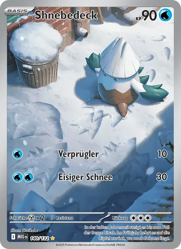 Shnebedeck — Mega-Entwicklung 140 German Pokémon card